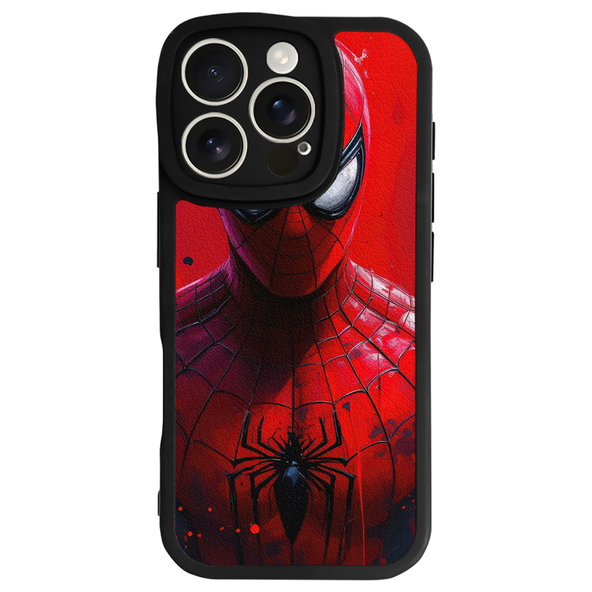 Spider Man スパイダーマン 【iPhone 16シリーズ対応】シリコンスマホケース（レザー調） 材質：シリコン